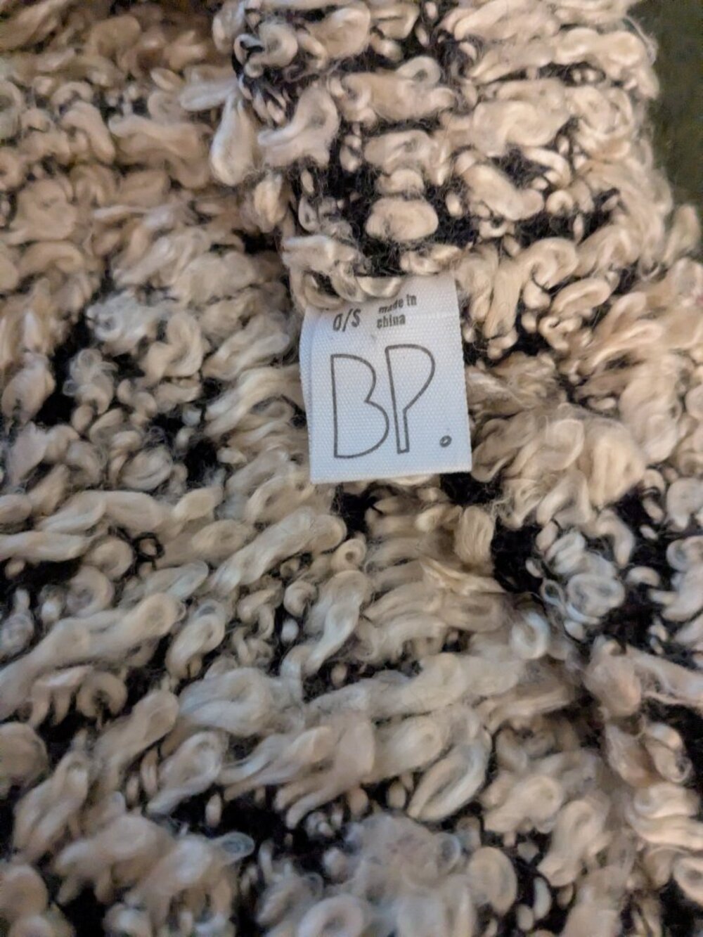 BP Nordstrom Cream Boucle Knit Neck Warmer Cowl One Size - Picture 3 of 5